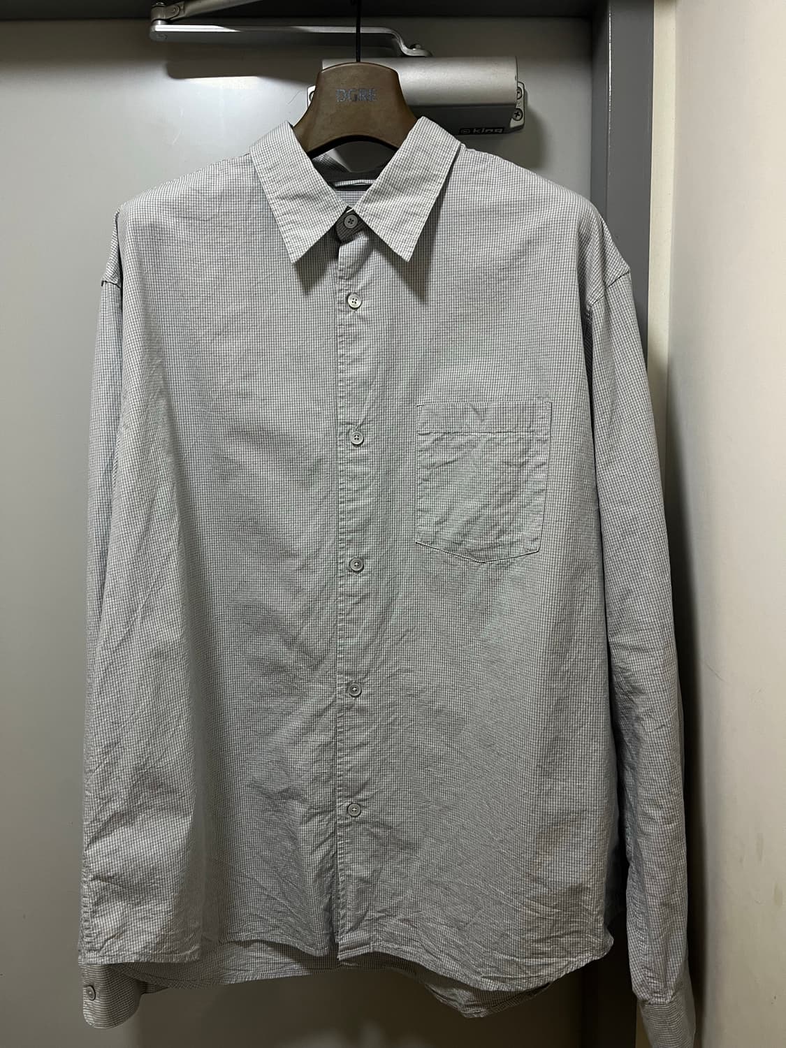 [M] 셔터 EDITOR CHECK SHIRT (GREY) 상품이미지4