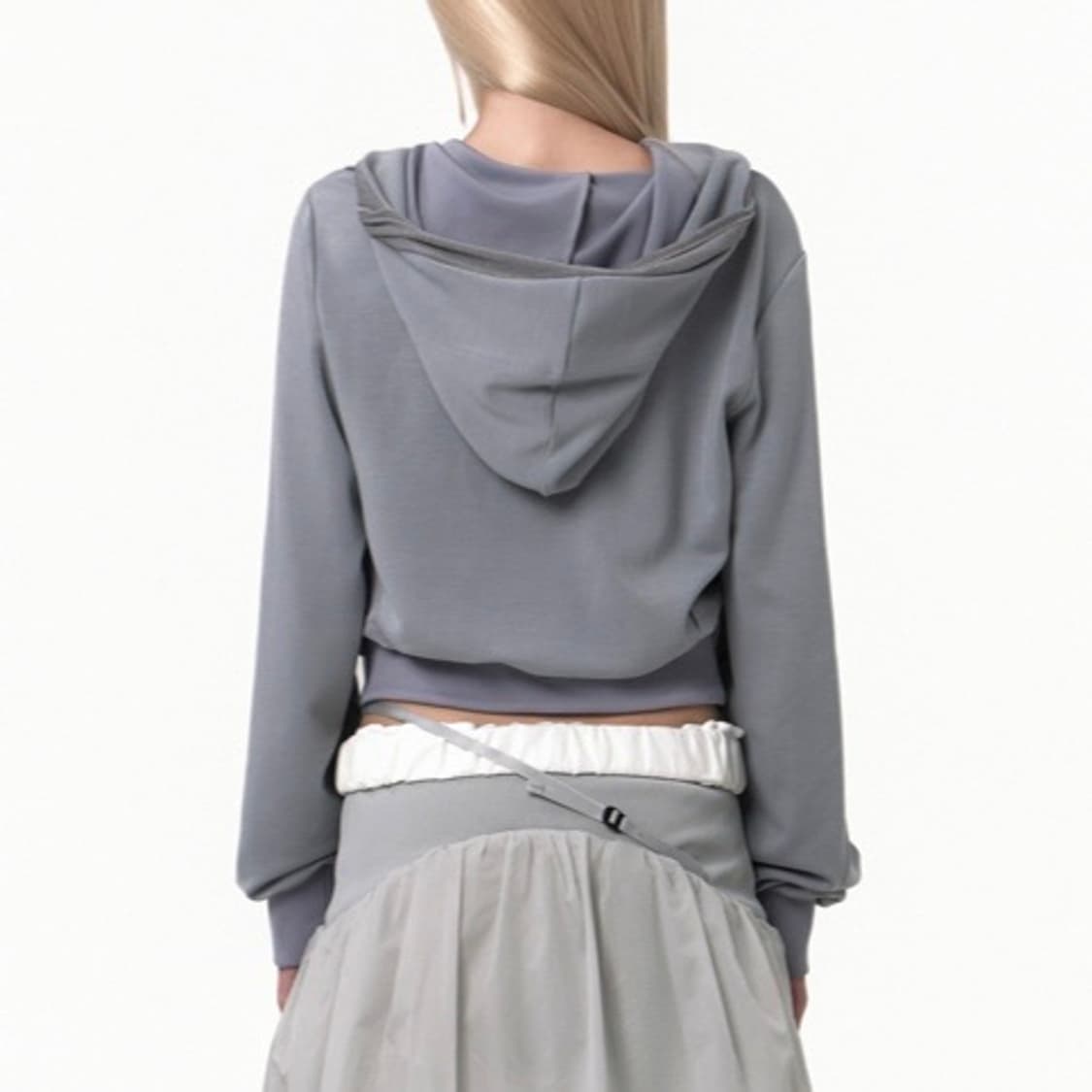 오호스 머플러 복서 후드집업 (크롭 ojos 그레이 boxer 코이세이오 상품이미지4