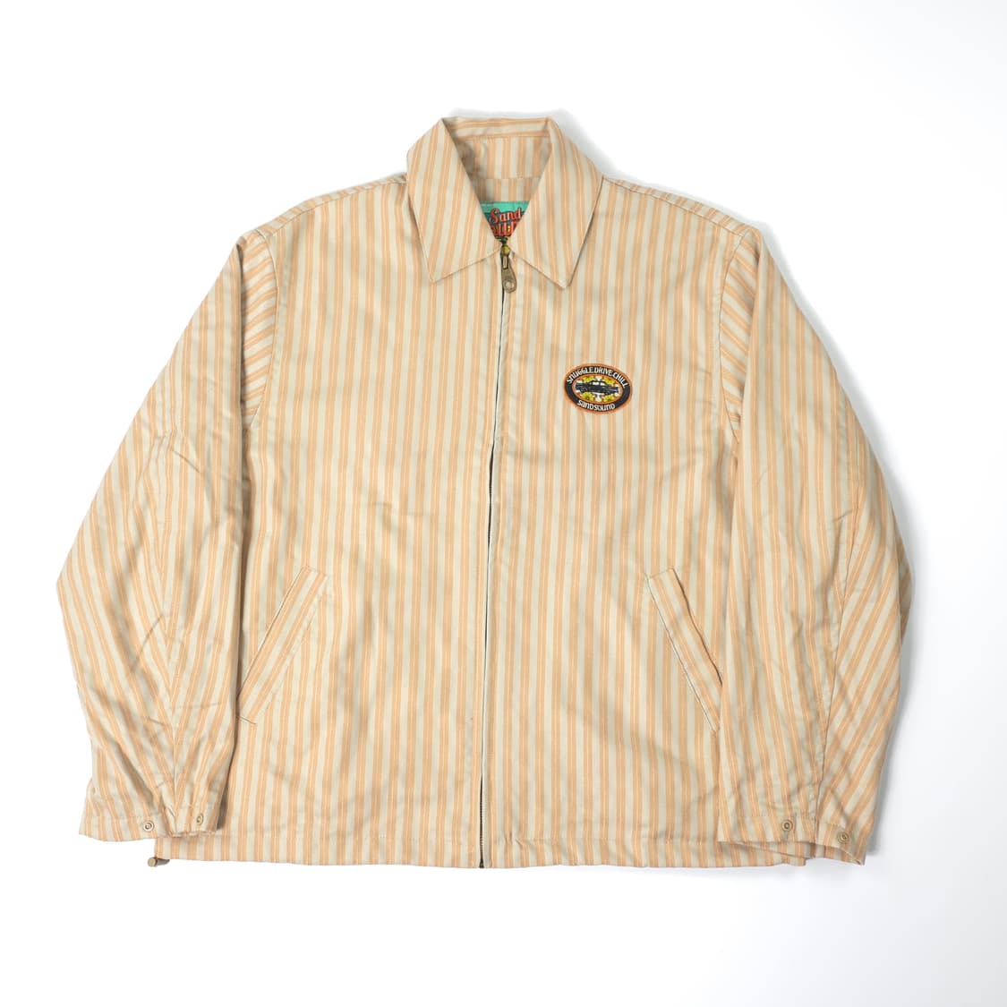 샌드사운드 스트라이프 폴리 블루종 그레이-오렌지 (L) 상품이미지1