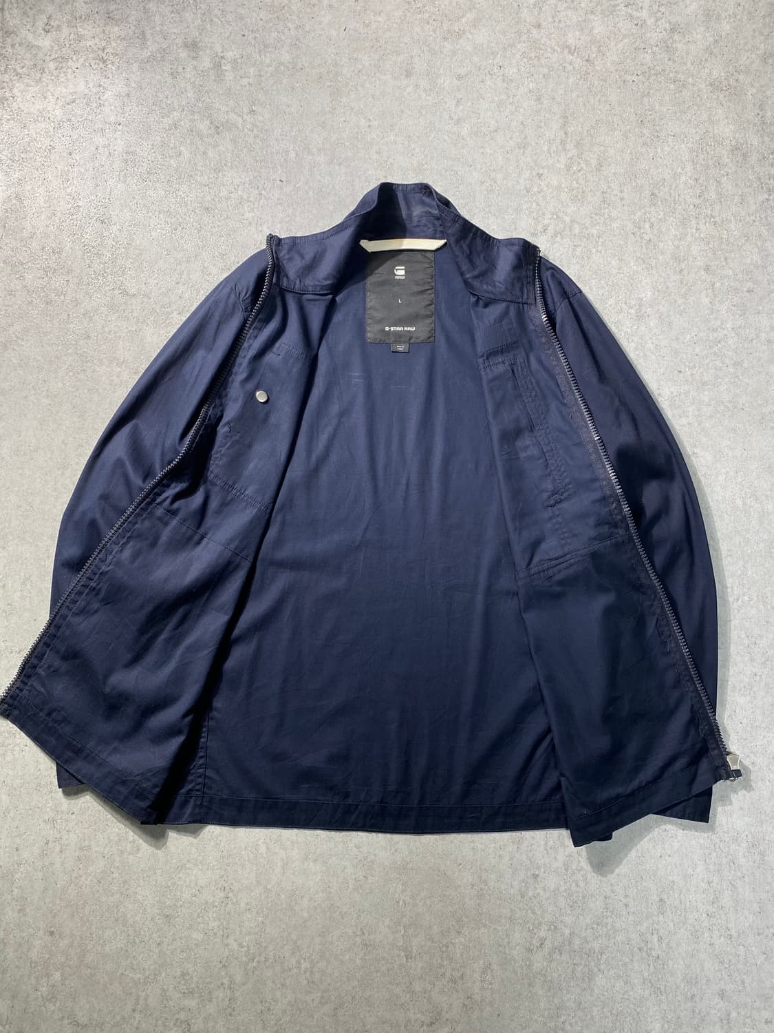 [L] G•Star Raw 지스타로우 재팬 네이비 코튼 집업 자켓 상품이미지6