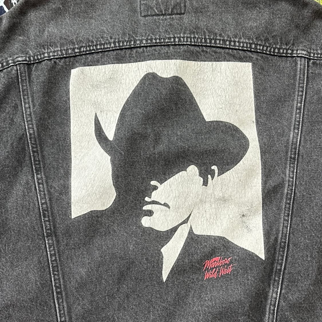 90s 말보로 데님 트러커 자켓 XL 상품이미지5