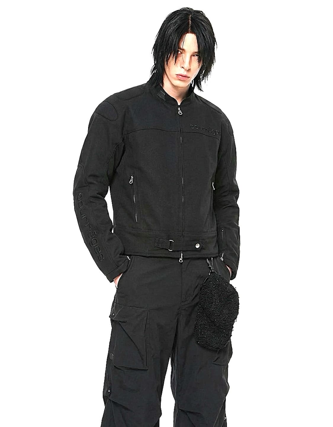 꾸레쥬 24ss 레이서 패디드 코튼 바이커 봄버자켓 상품이미지3