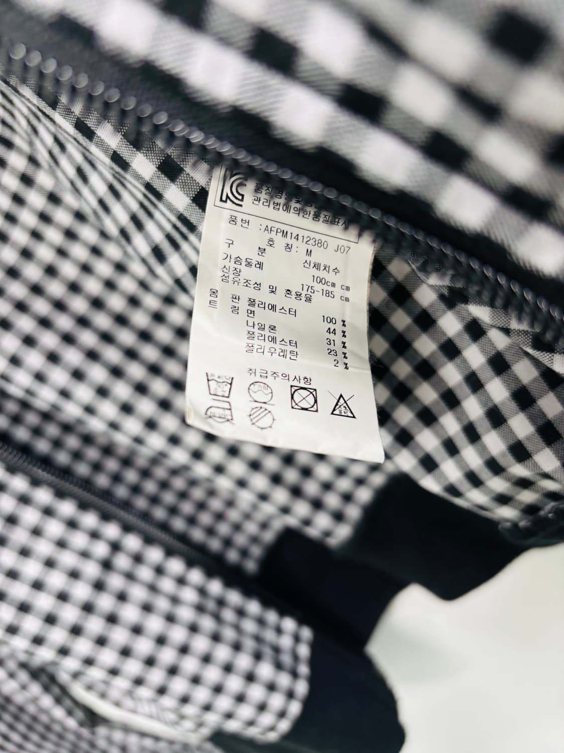 프레드 페리 FRED PERRY 깅엄 체크 트랙 자켓 상품이미지5