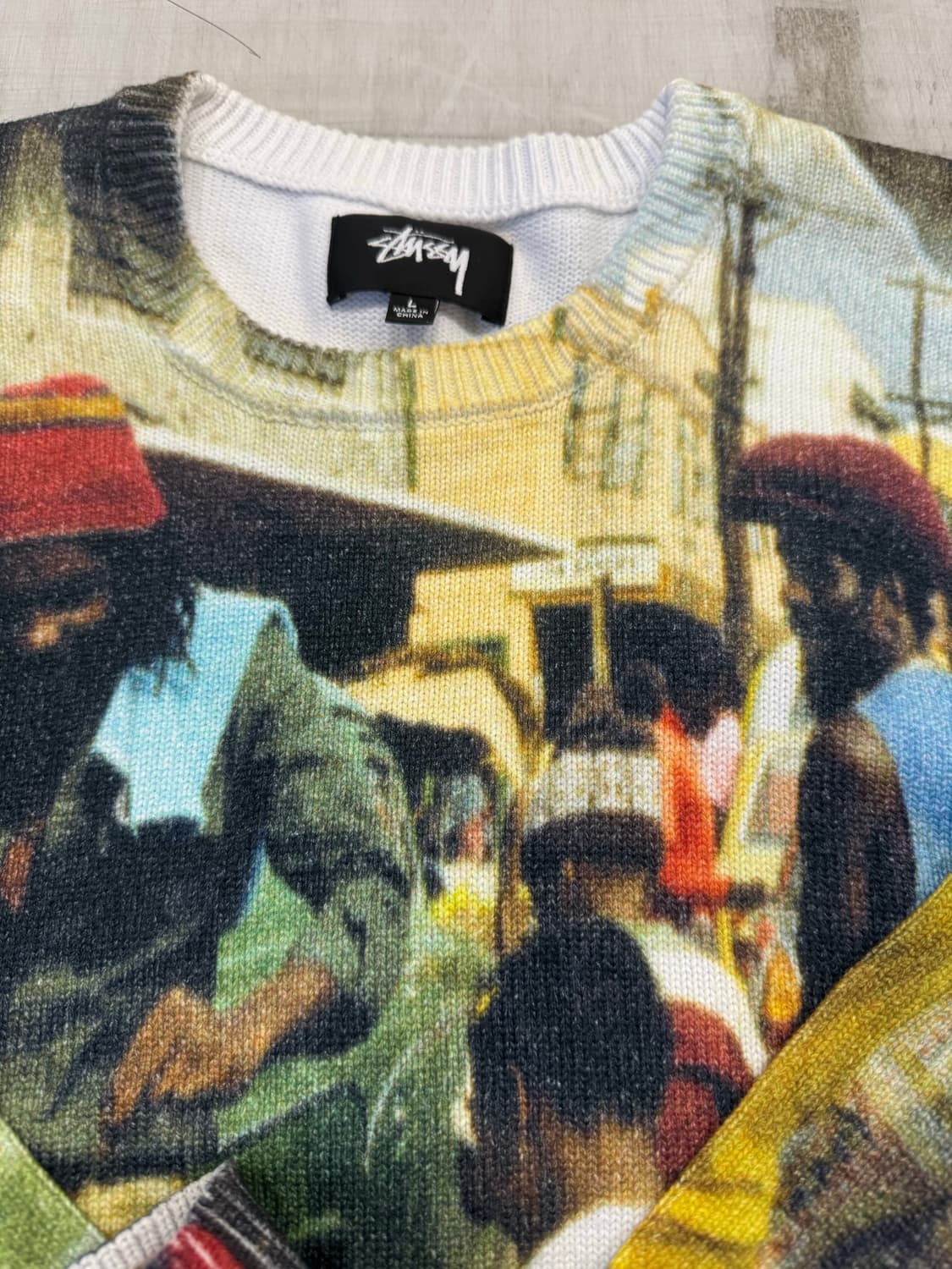 정품중고 스투시 피터 토쉬 스웨터 L 상품이미지3