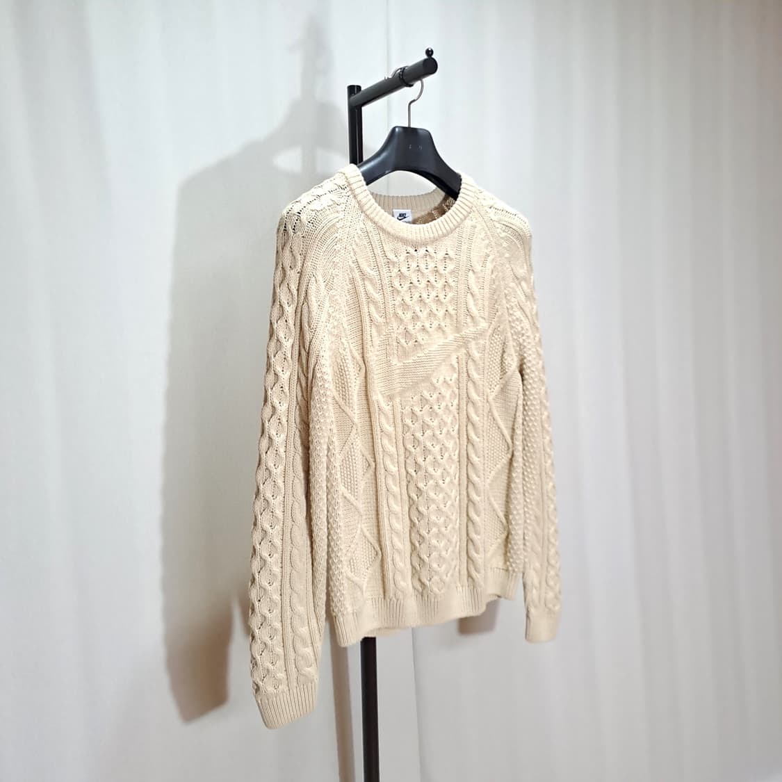 (택포) 나이키 케이블 니트 롱슬리브 스웨터 라탄 L B281 상품이미지3