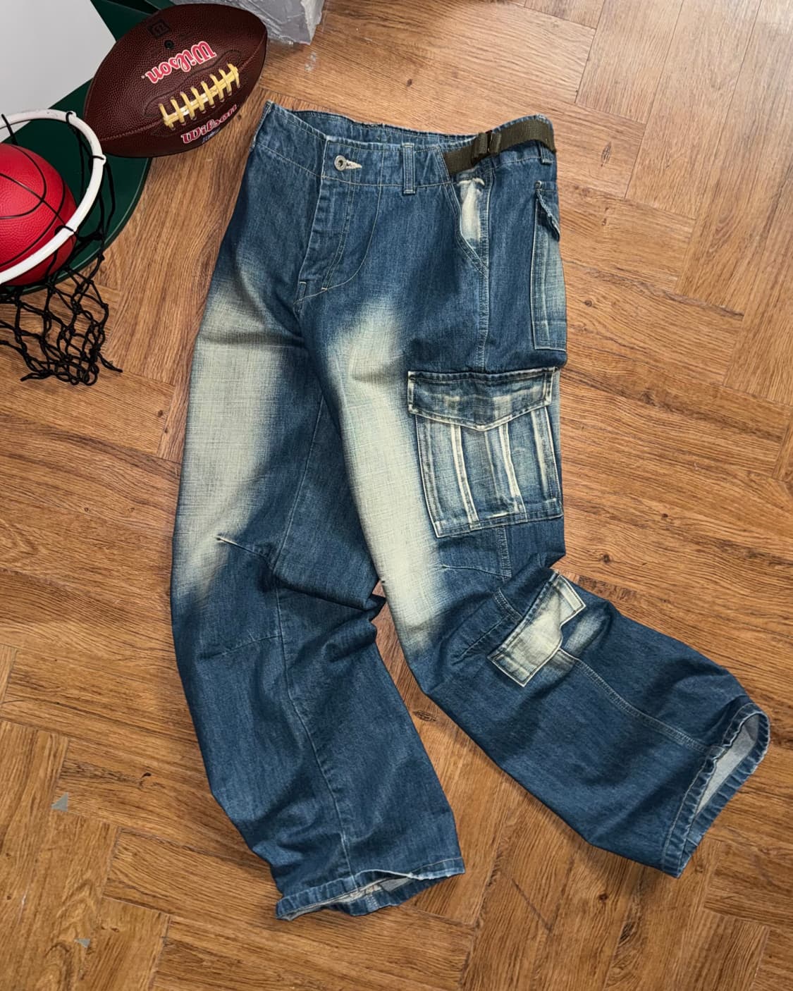 빈티지 데님 카고  상품이미지1