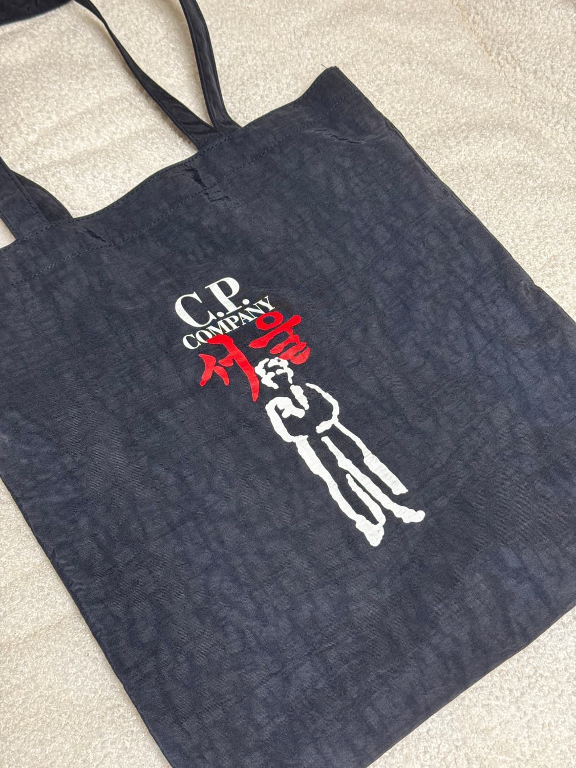 CP 씨피 컴퍼니 네이비 나일론 토트백 + 스티커팩 상품이미지5