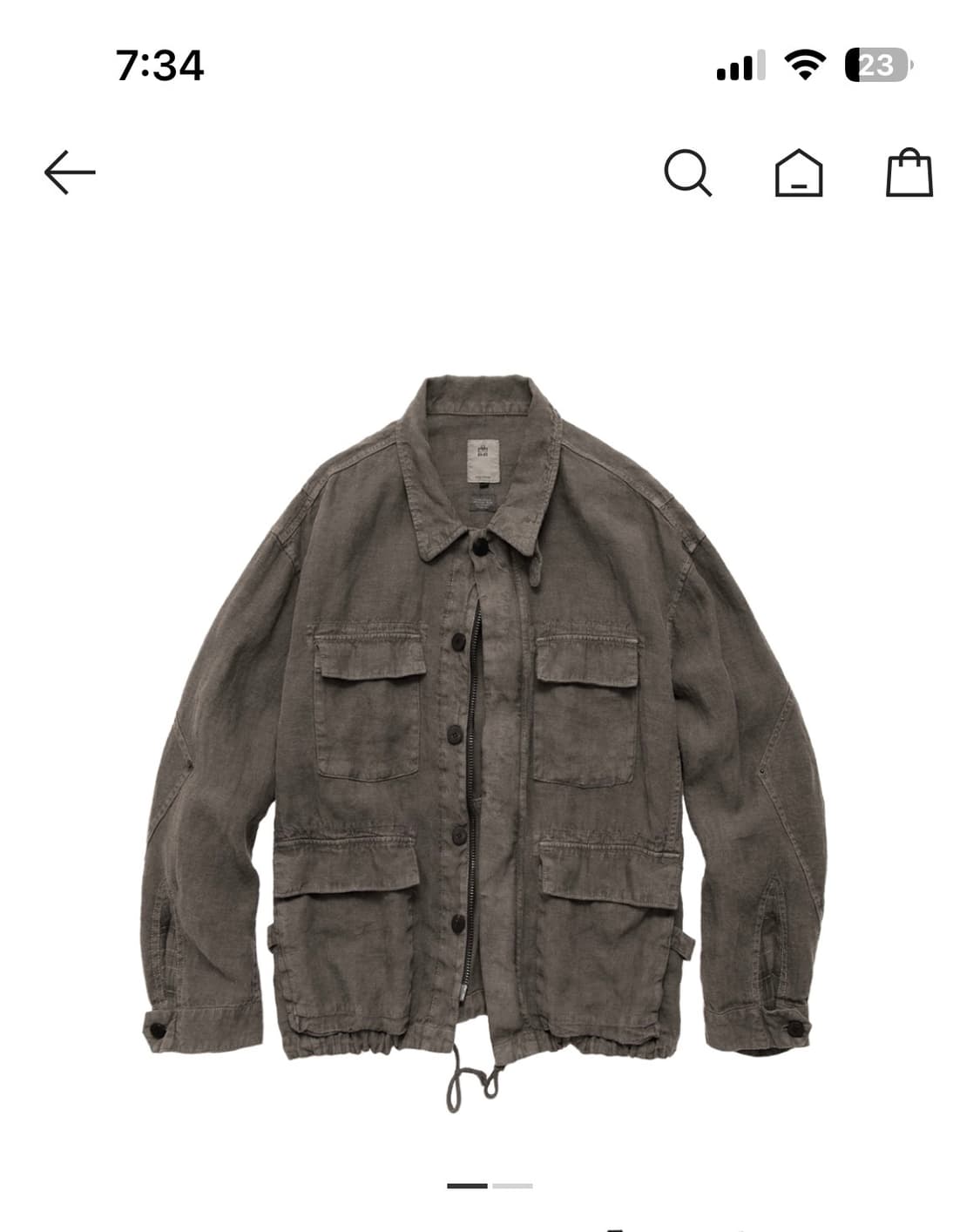 2)폴리테루 린넨 필드 자켓 베이지  상품이미지1