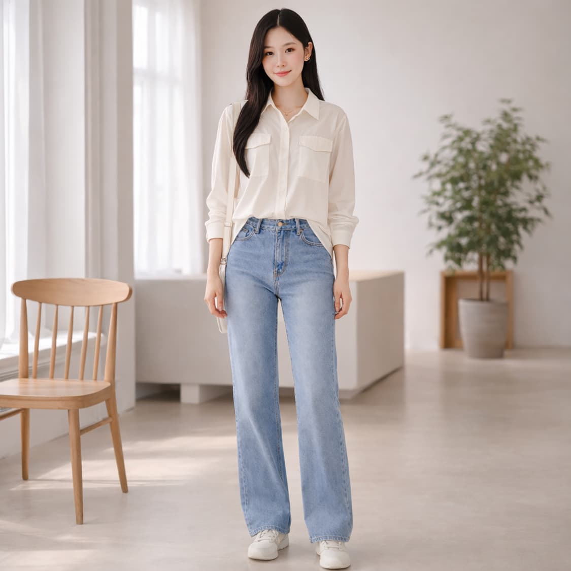 퀸스타일 백트임 스트랩 나일론 셔츠 자켓 상품이미지2