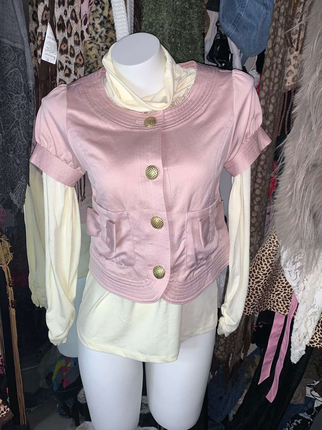 나나 하치st 로걀 핑크 퍼프 탑 상품이미지1