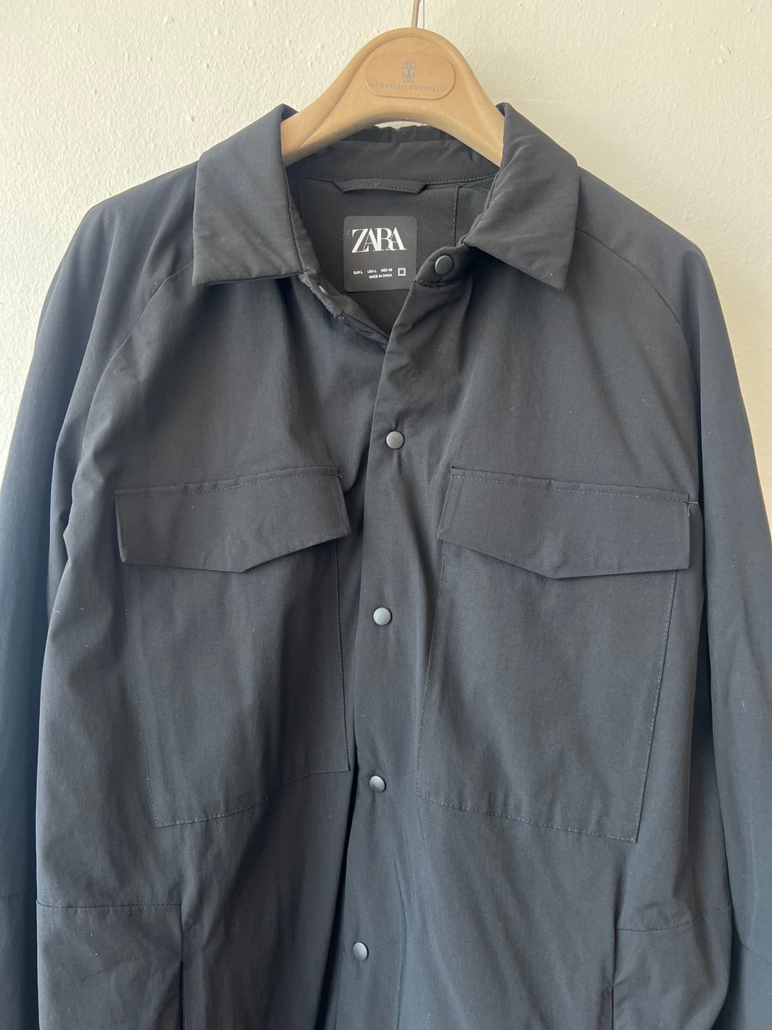 자라 남성 블랙 셔츠자켓 경량코치자켓 상품이미지1
