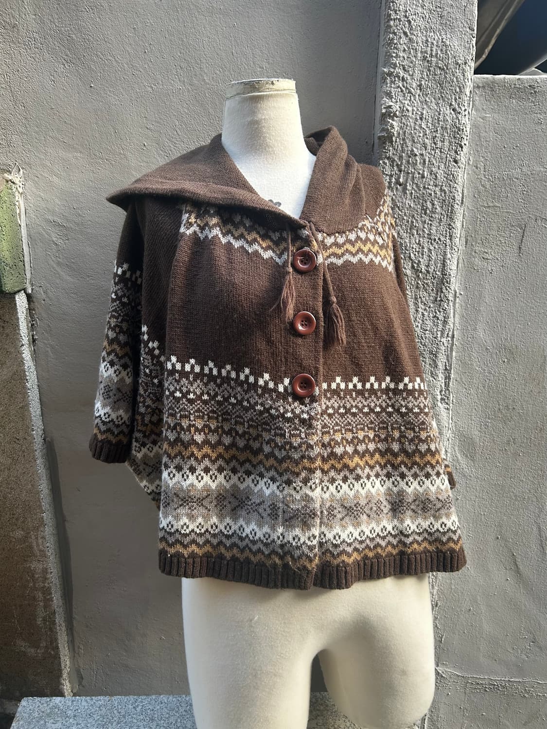 2000s toiletEast boy 모리걸 초코 노르딕 망토 케이프  상품이미지1