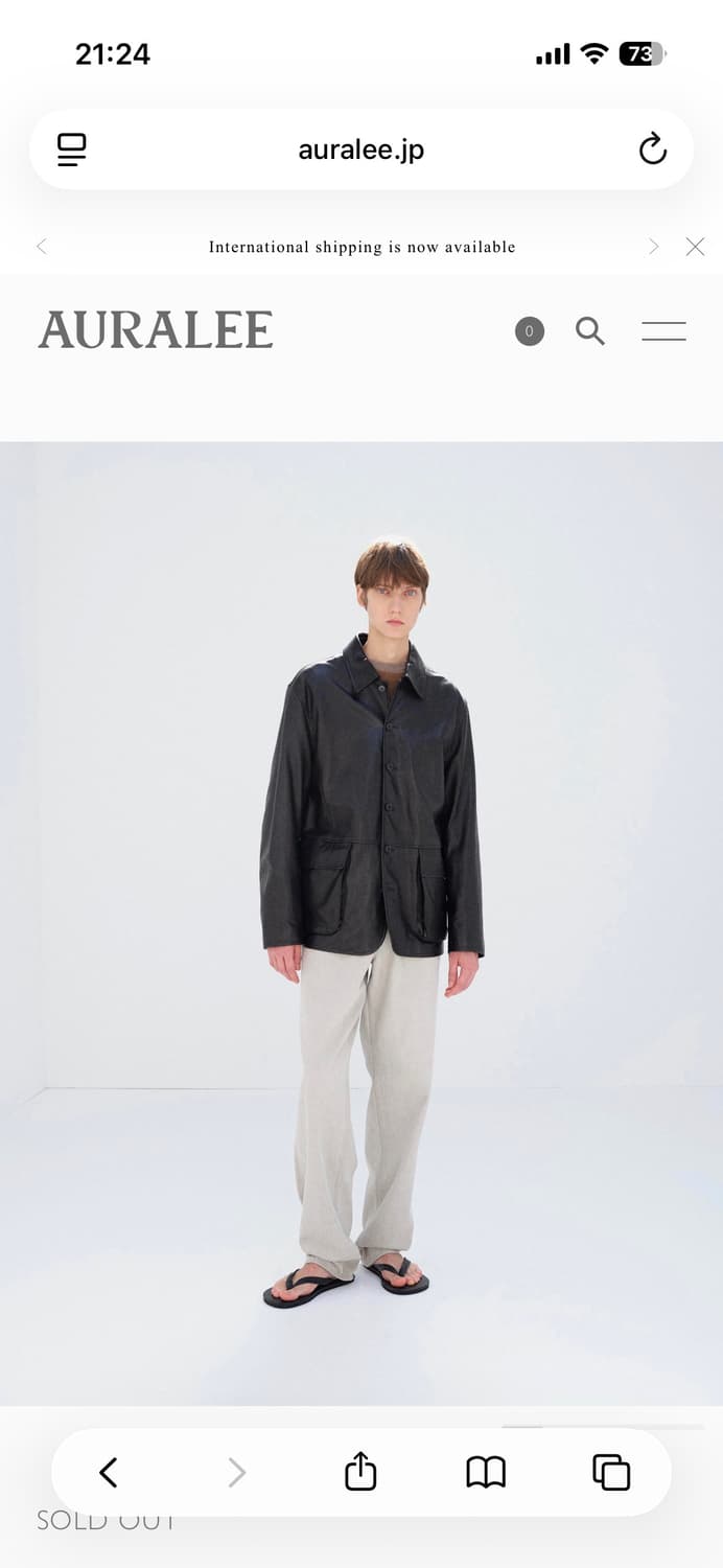 오라리 램 레더 블루종 블랙 자켓 상품이미지4