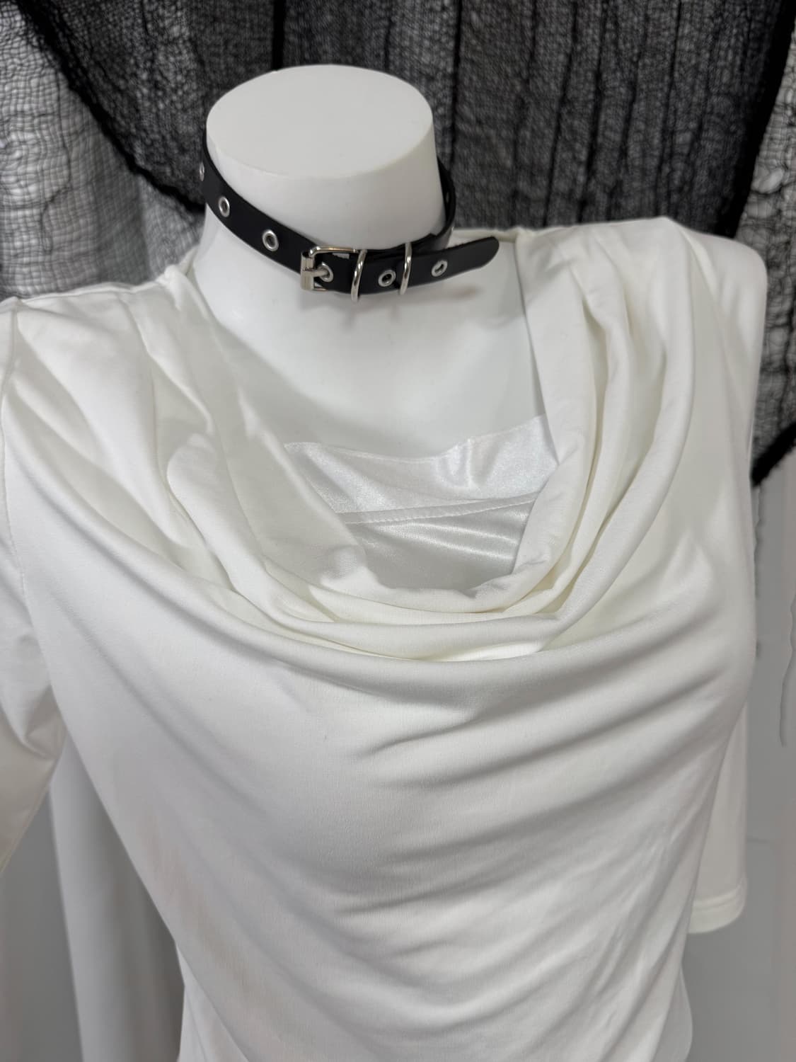 white shirring t-shirt 상품이미지3