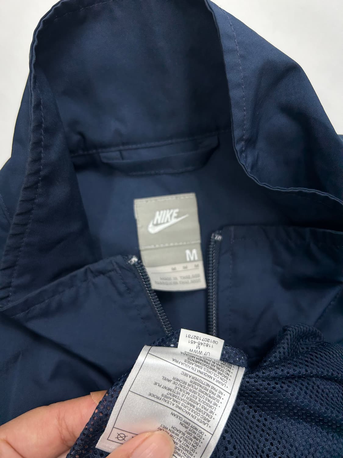 나이키 네이비 화이트 파이핑 바람막이 M 상품이미지5