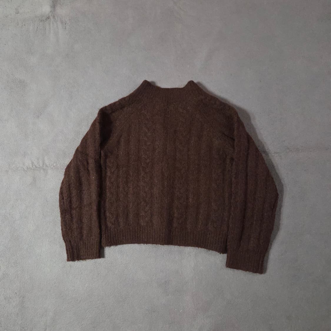 엘보른 딥브라운 알파카 가디건 상품이미지2