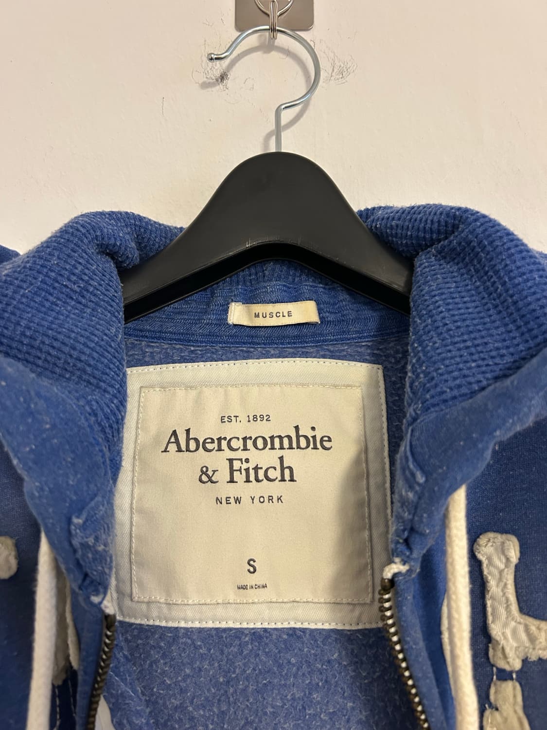 아베크롬비 블루 레터링 후드집업 상품이미지2