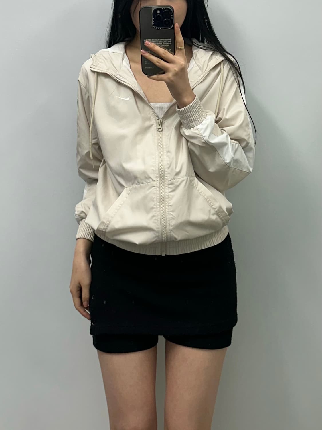 나이키 신형 아이보리 후드 바람막이 자켓 상품이미지1