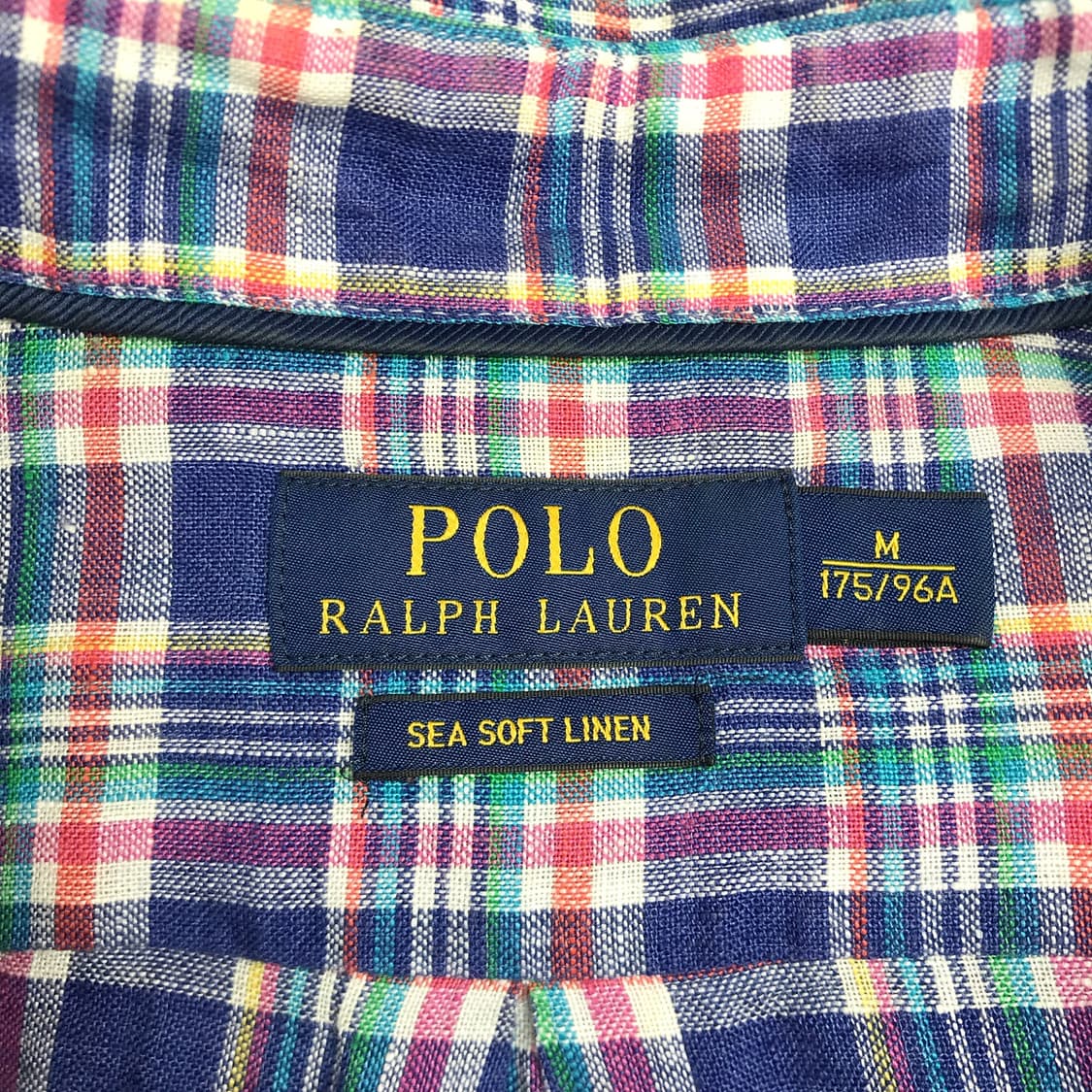 폴로 랄프로렌 POLO 마 린넨 반팔 남방 셔츠 남성M (100) 상품이미지5