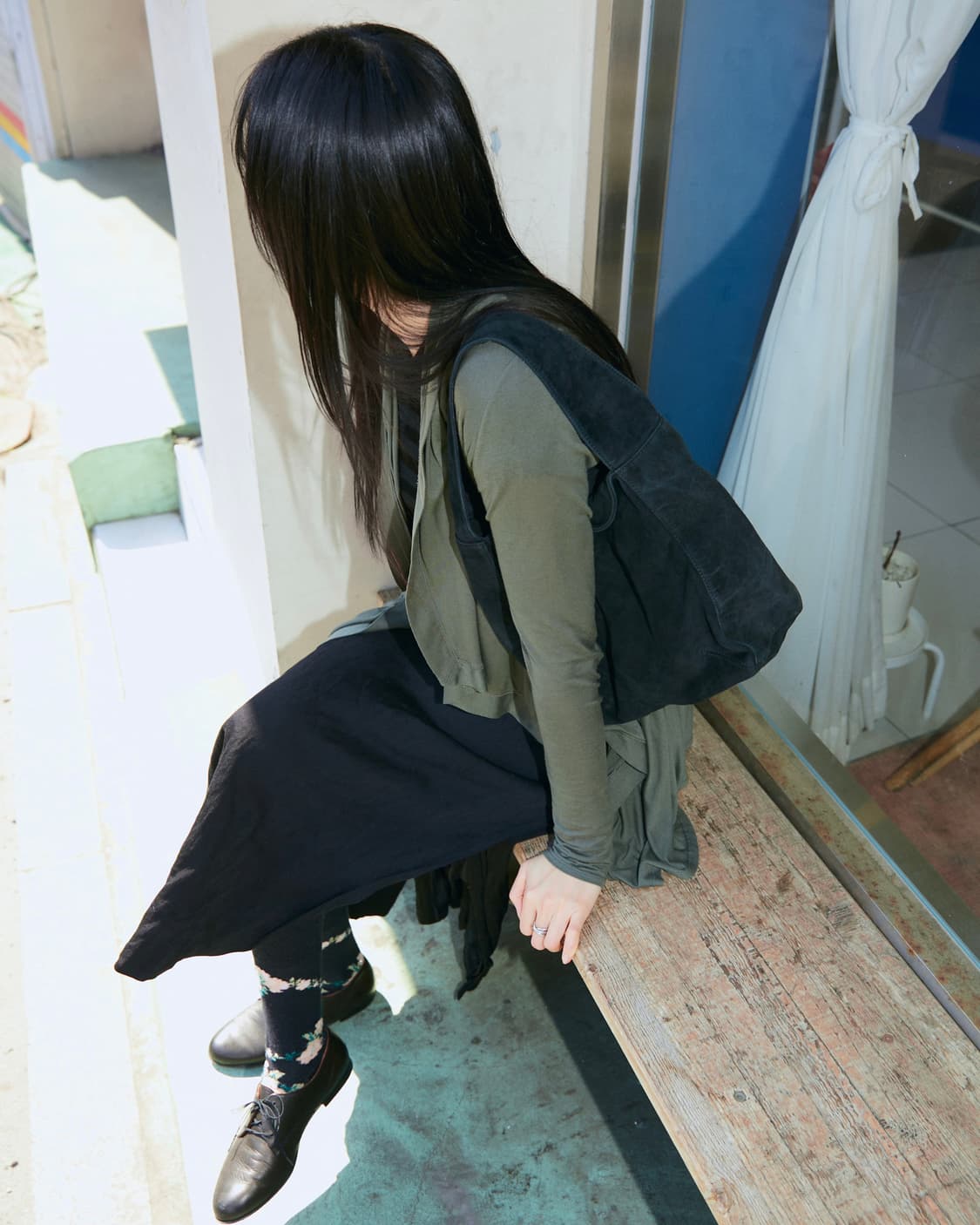 Yohji Yamamoto Noir Suede Shoulder Bag 상품이미지1