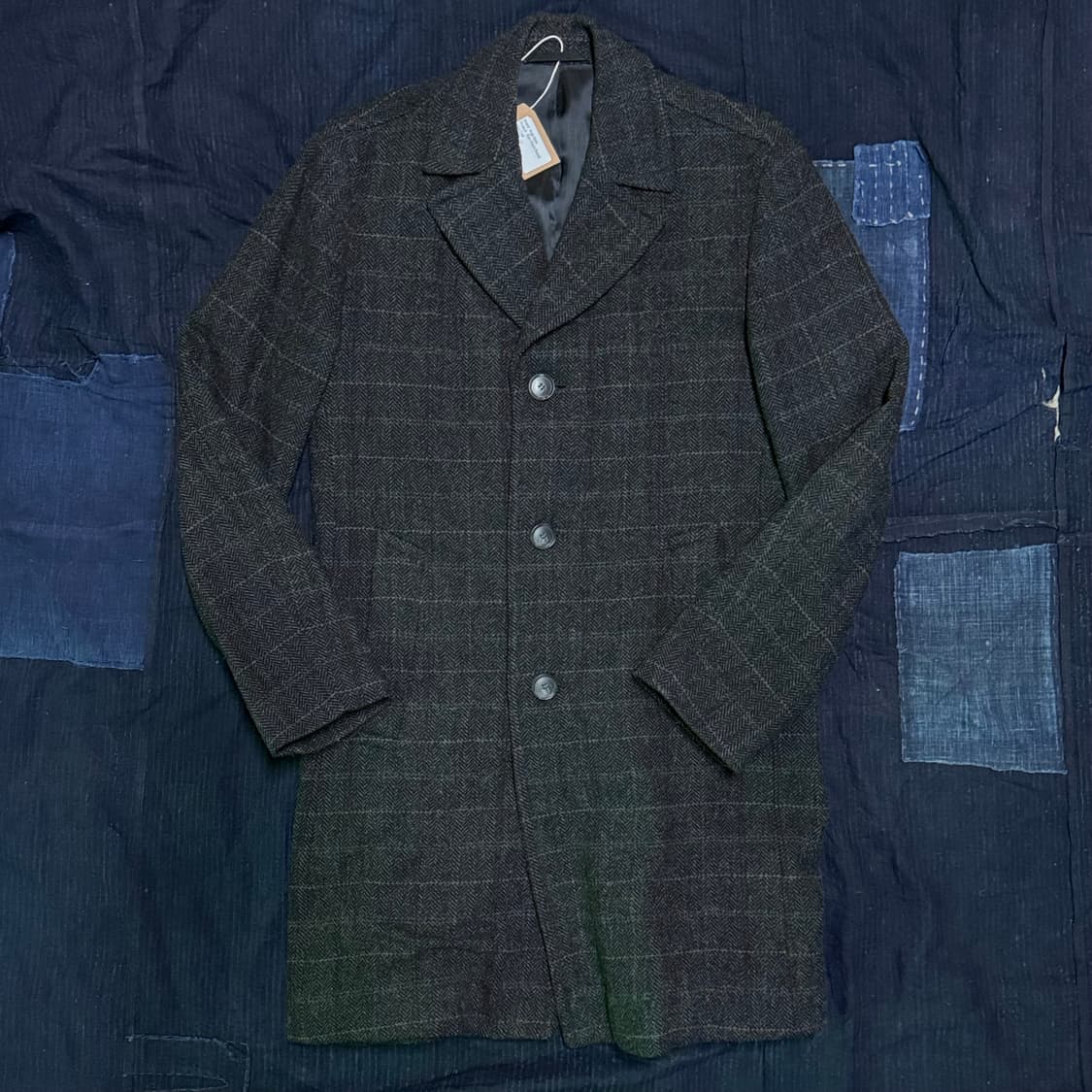 휴고보스 글랜체크 트위드 울 코트 95-100 상품이미지1