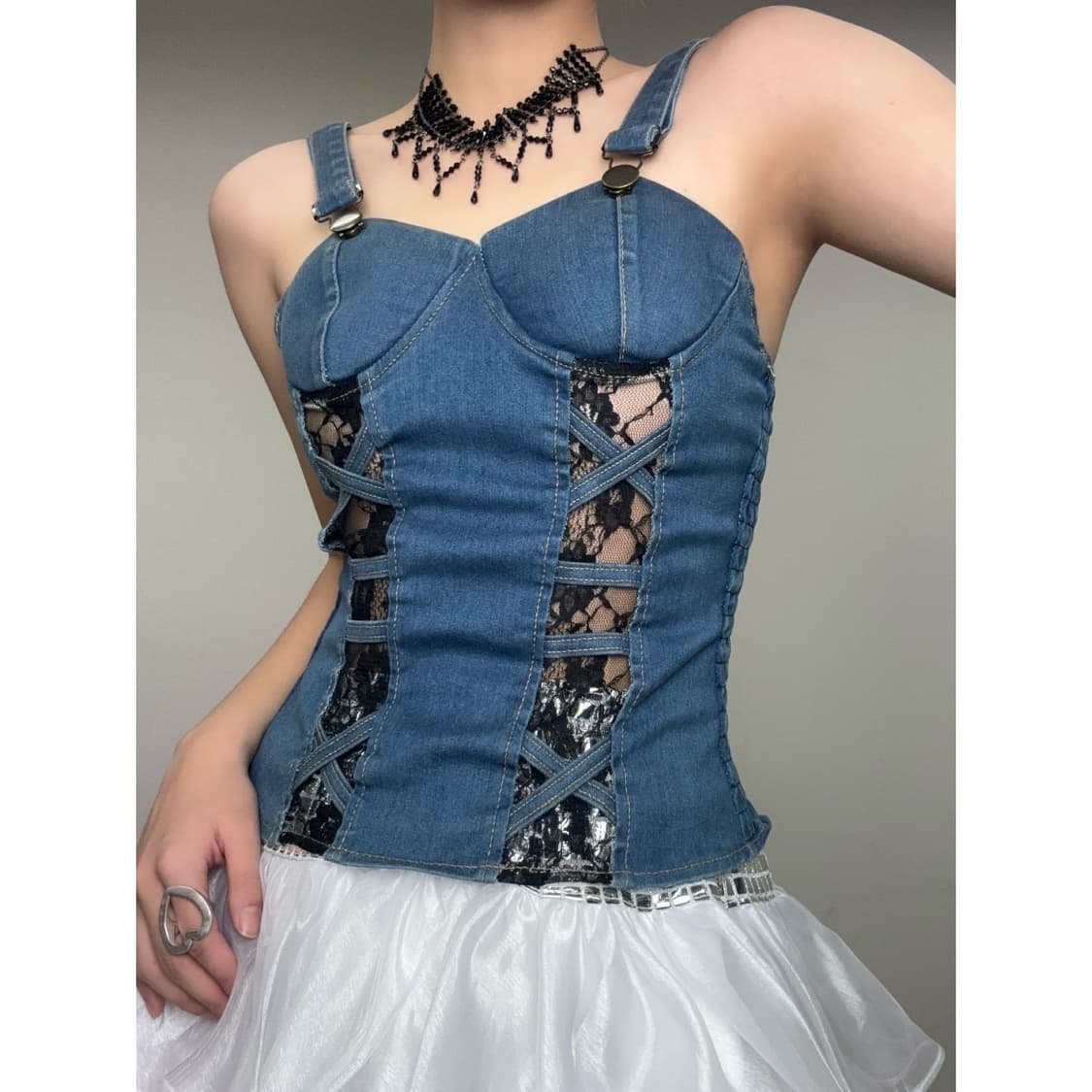 빈티지 코르셋 슬리브리스 상품이미지1