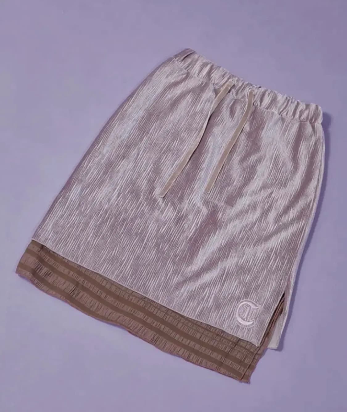 크랭크 벨벳 스커트 퍼플 상품이미지1