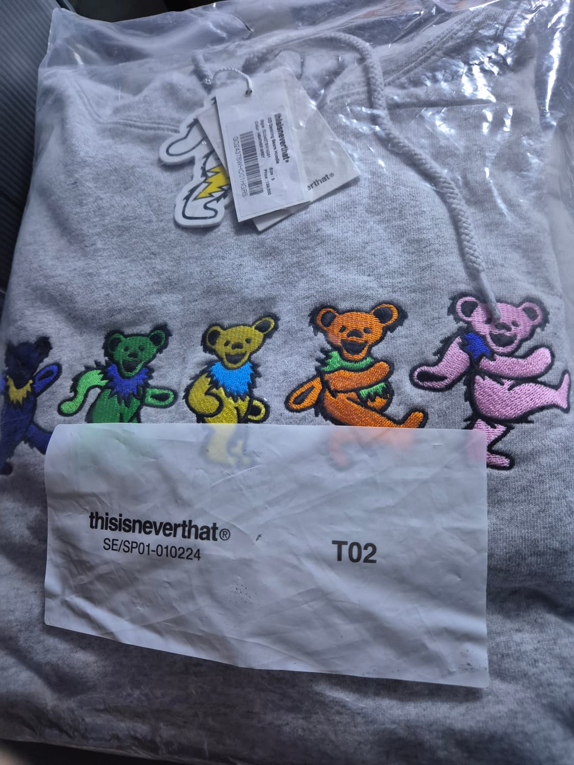 (새상품) 디스이즈네버댓 x 그레이트풀데드 댄싱 베어스 후드 상품이미지1