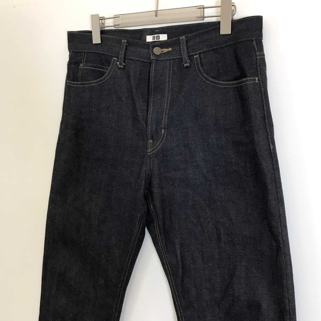 유니클로U 레귤러핏 스트레이트 셀비지 데님 [32인치] 상품이미지2