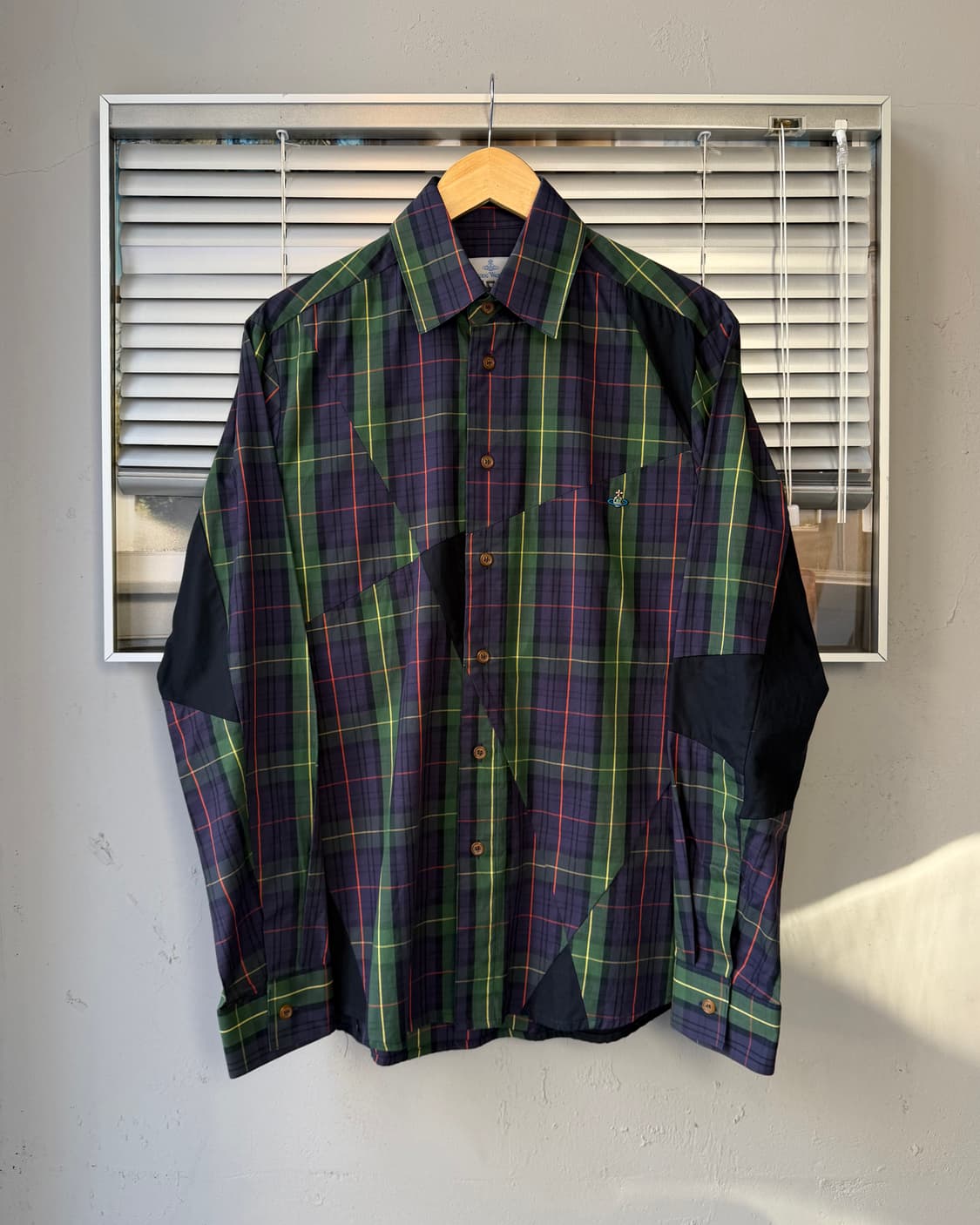 Vivienne Westwood man unbalanced 체크셔츠 상품이미지1