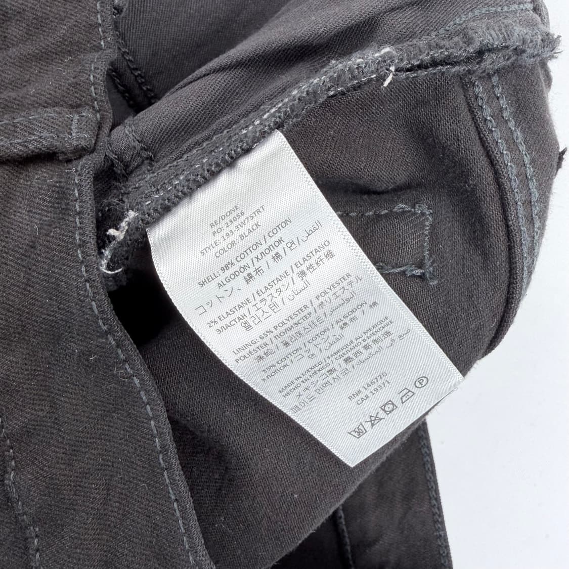 RE/DONE 리던 70s 스트레이트 데님 팬츠 블랙 상품이미지4