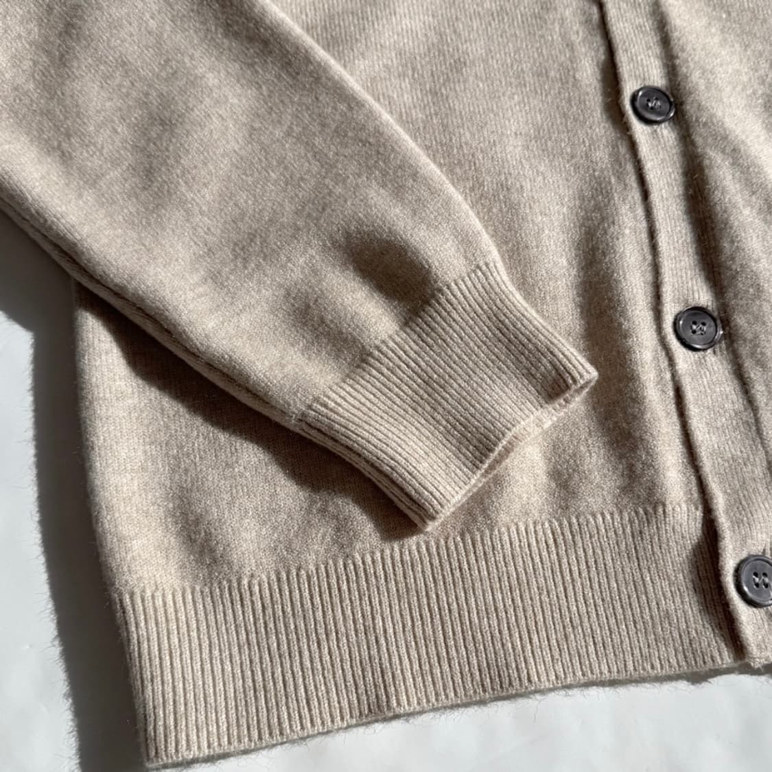 [XL] 베이직 소프트 오트밀 라운드 니트 가디건 상품이미지5