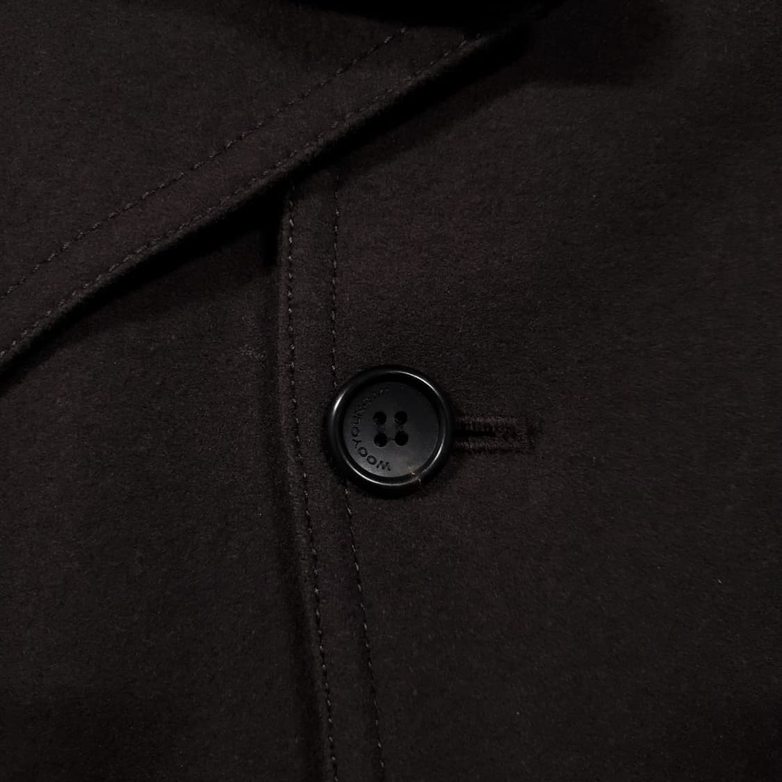 국내 105) 우영미 클래식 더블 버튼 피코트 울 모 하프 코트 브라운 상품이미지5