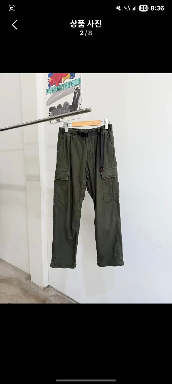 그라미치 카고바지 올리브 30 상품이미지2