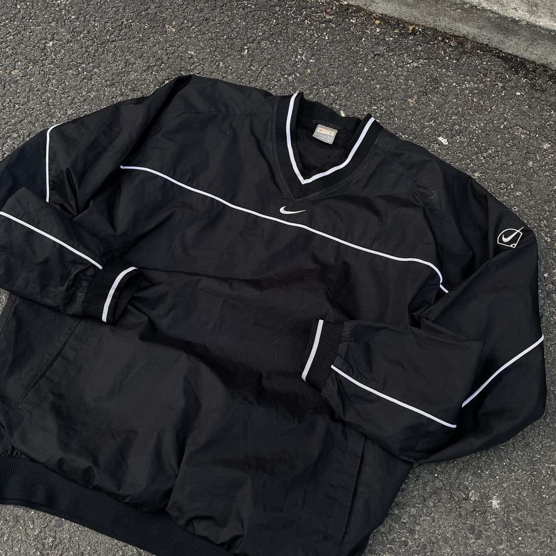 00s 나이키 미드 스우시 자수 올드스쿨 웜업 트랙자켓 바람막이 L 상품이미지2