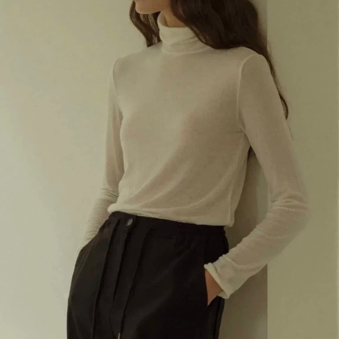 [미 시착 새 상품] 틸아이다이 울 터틀넥 상품이미지1