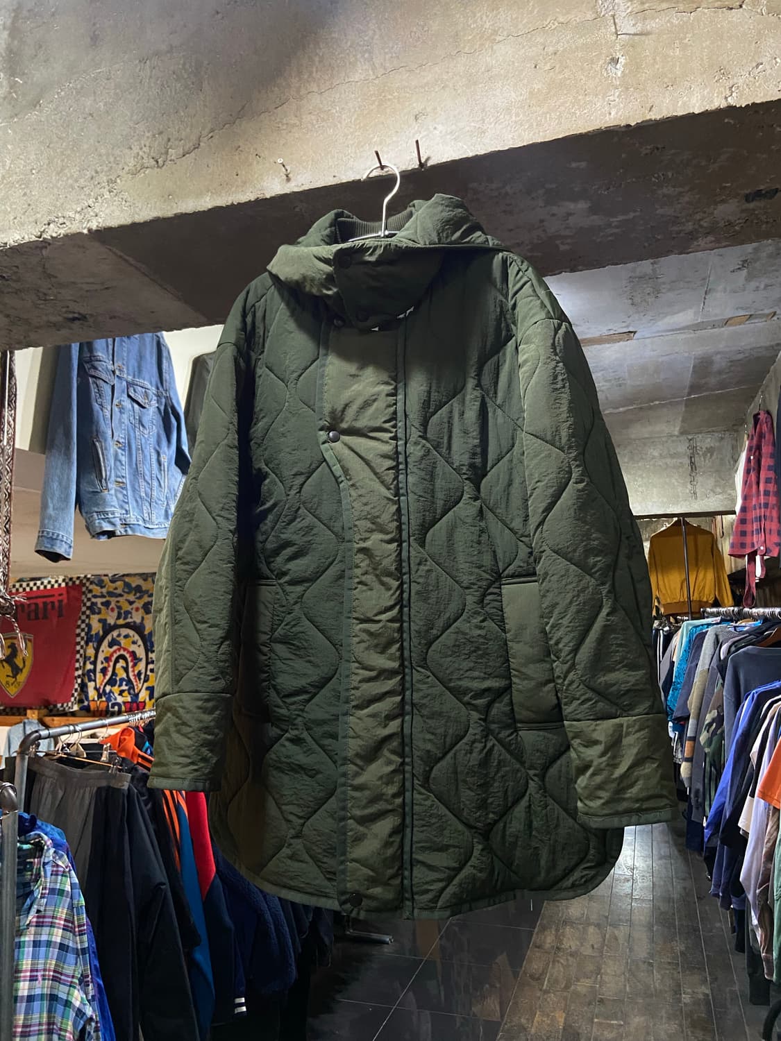 UN3D 언쓰리디 카키 퀼팅 하츠 자켓 38size 상품이미지5