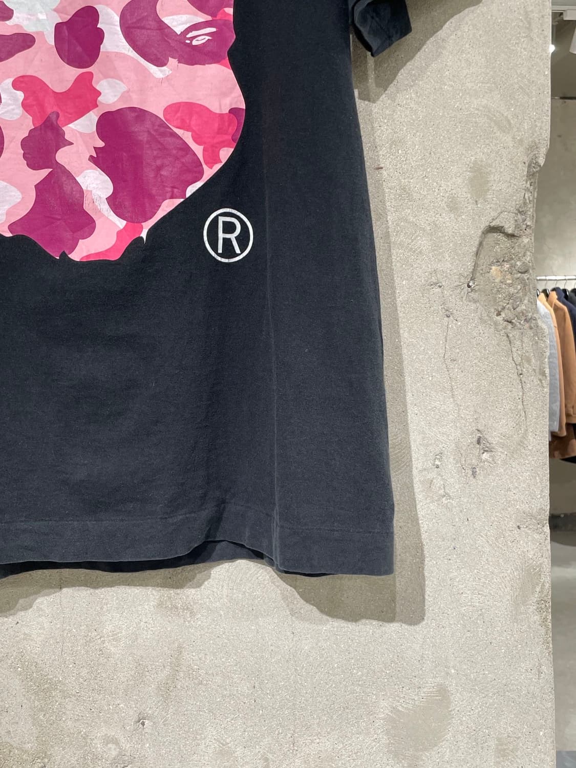 베이프 블랙 카모 빅 에이프 코튼 하프티 상품이미지5