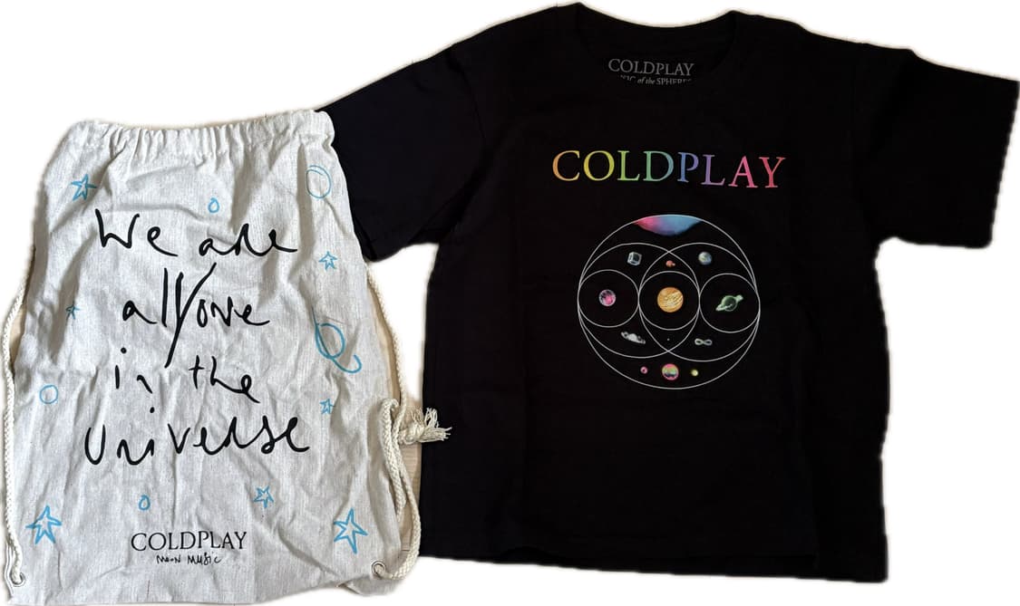 2025 콜드플레이 콘서트 엠디 리넨 백팩 + 티셔츠 일괄 상품이미지1