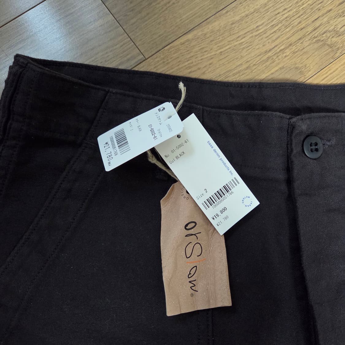 [2] 오어슬로우 퍼티그 블랙 새제품 상품이미지5