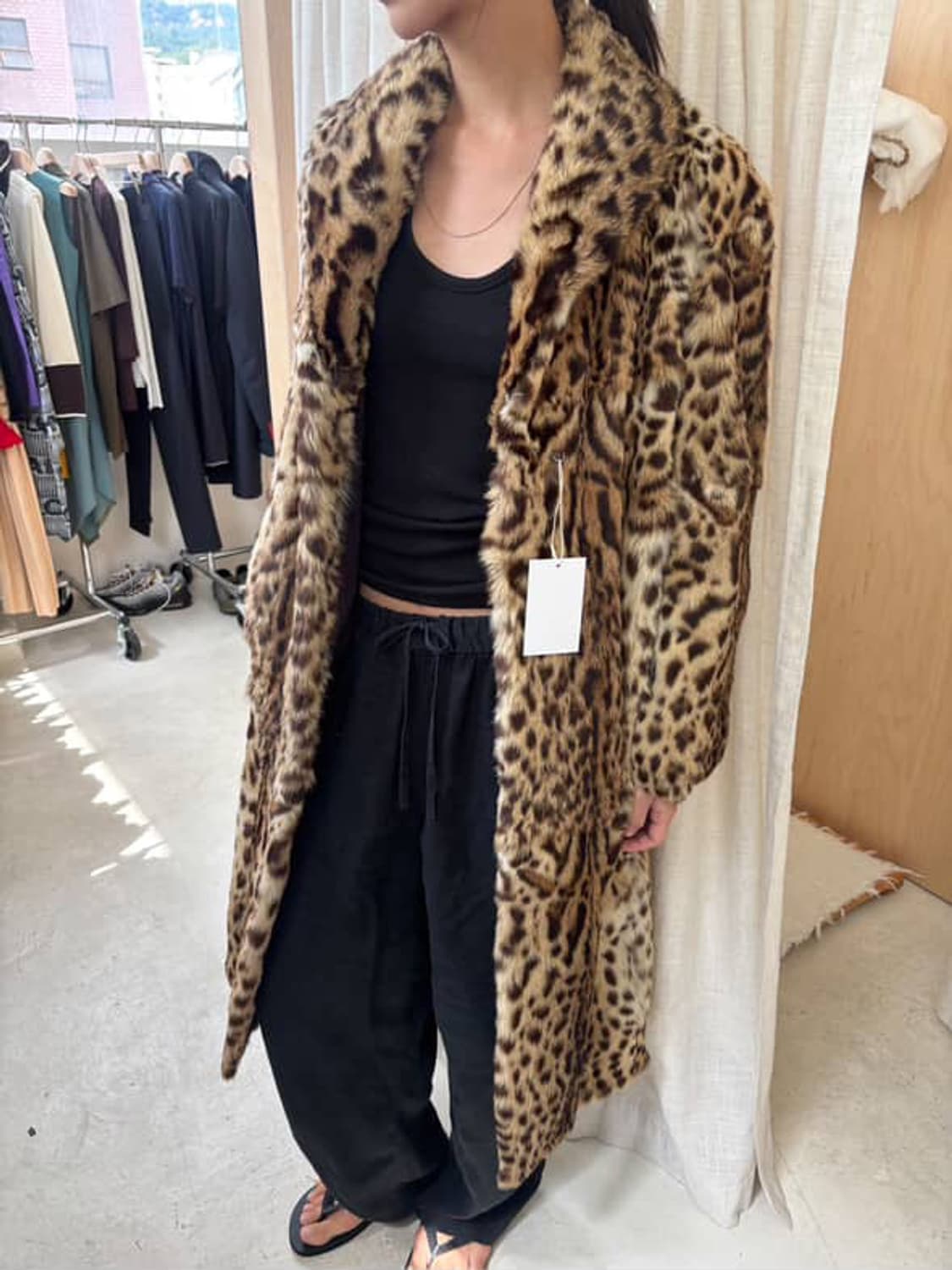 호피 롱 퍼코트 상품이미지3