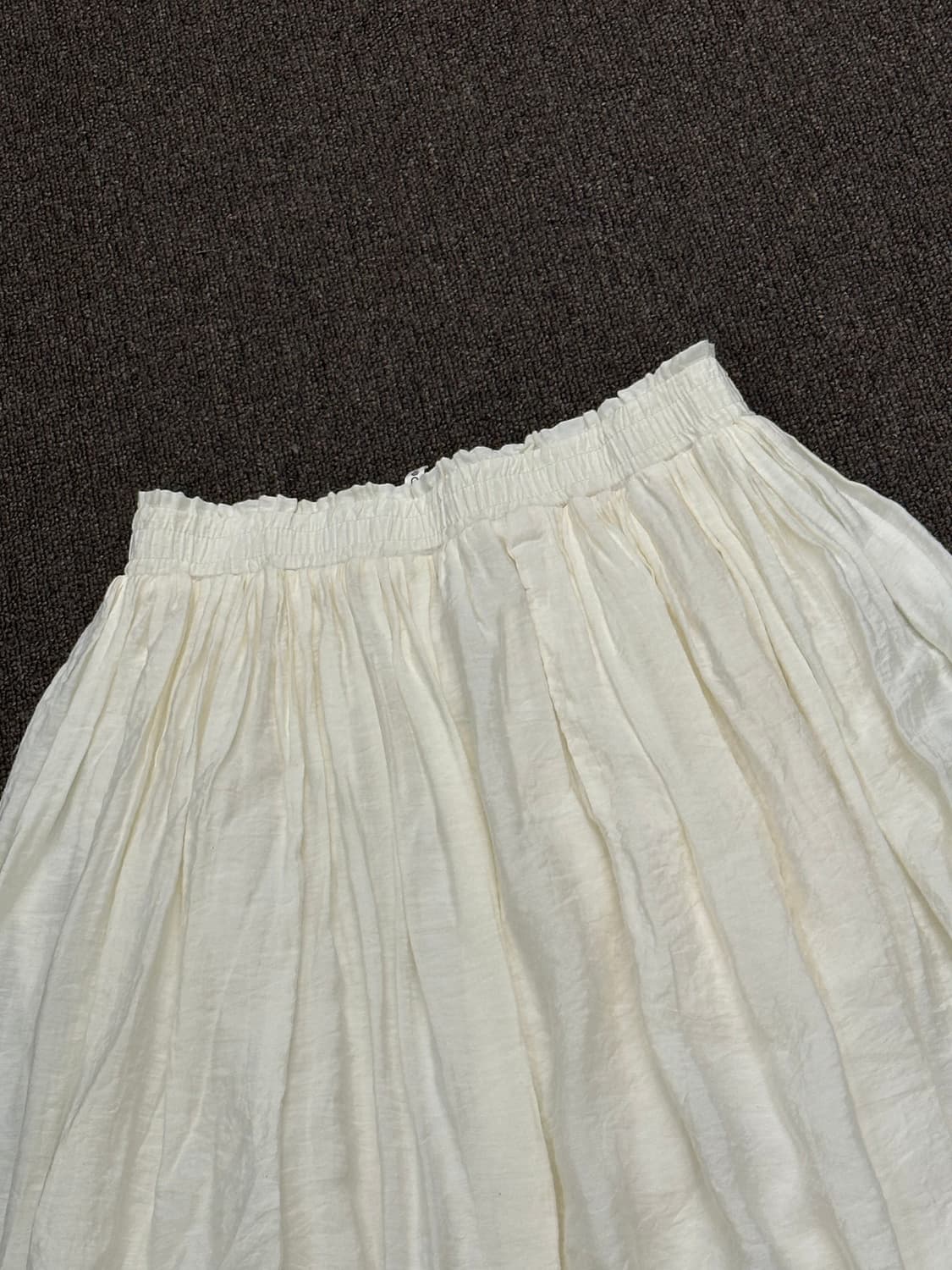 M)Japanese vintage 아이보리 밴딩 롱스커트 상품이미지4