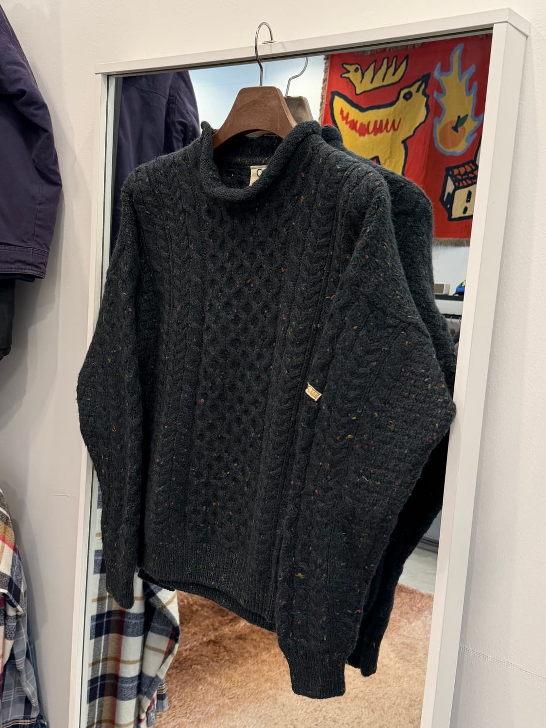 90s Carring Donn 케이블 피셔맨 아란 니트 (Ireland) 상품이미지1