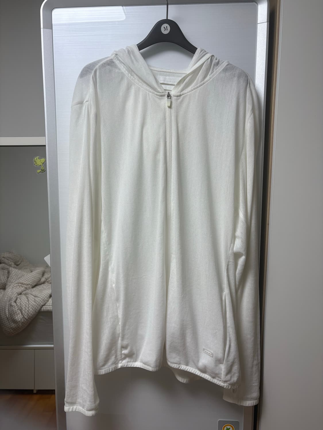 L)아모멘토+ mesh hooded top white 상품이미지3