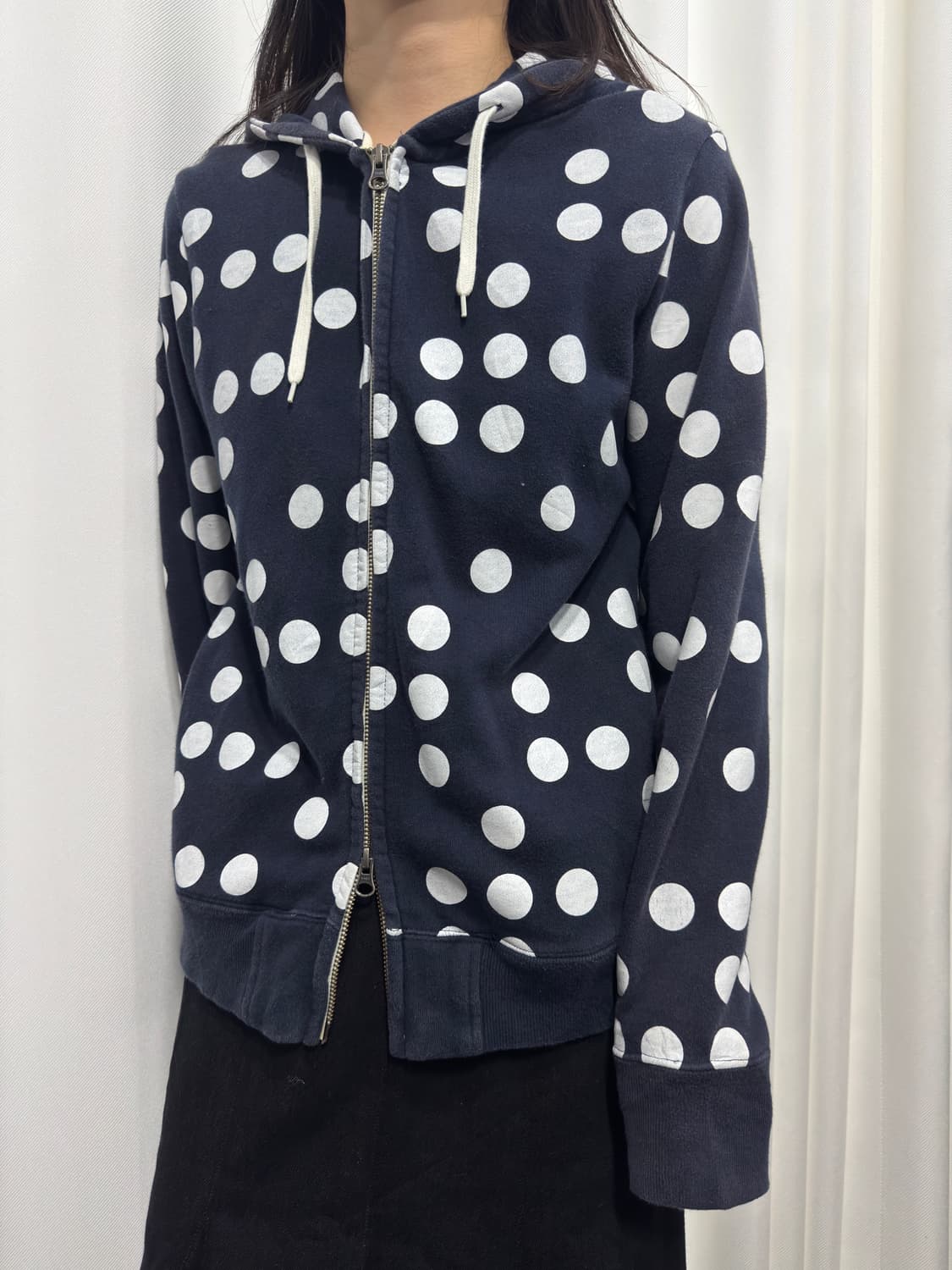 dot hood twoway zipup 상품이미지2