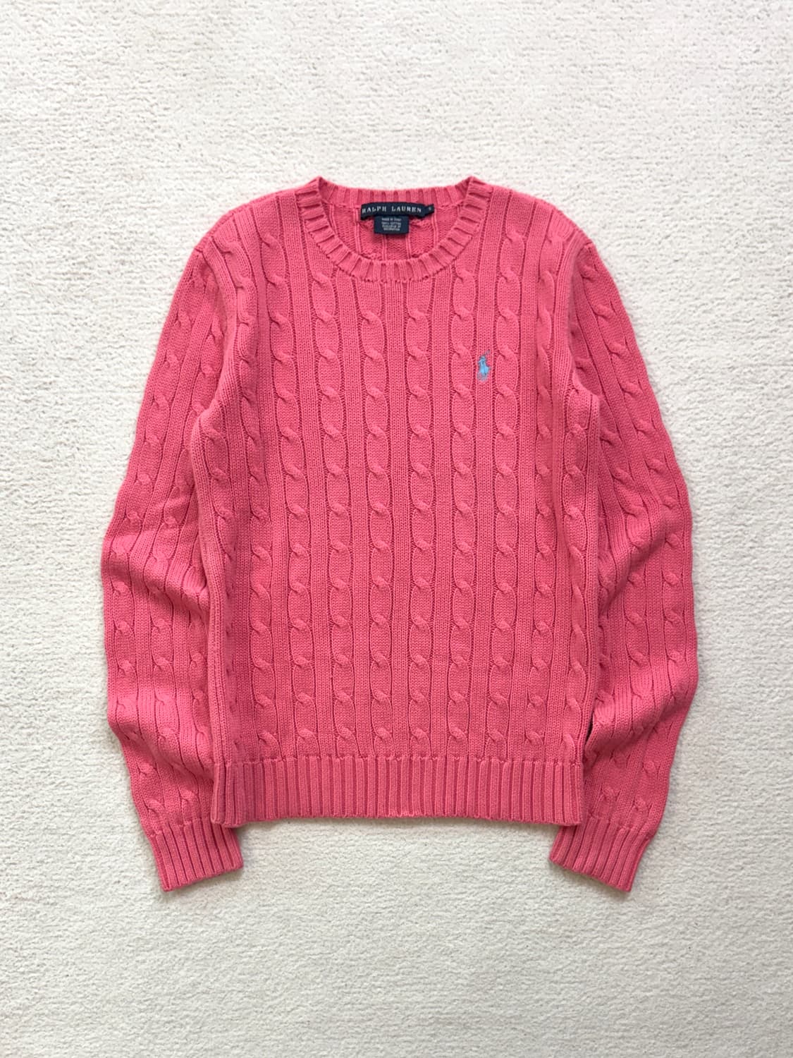 폴로 화이트 케이블 니트 상품이미지3