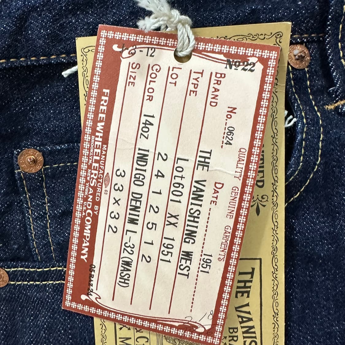 프리휠러스 1951 데님 33 사이즈 상품이미지5