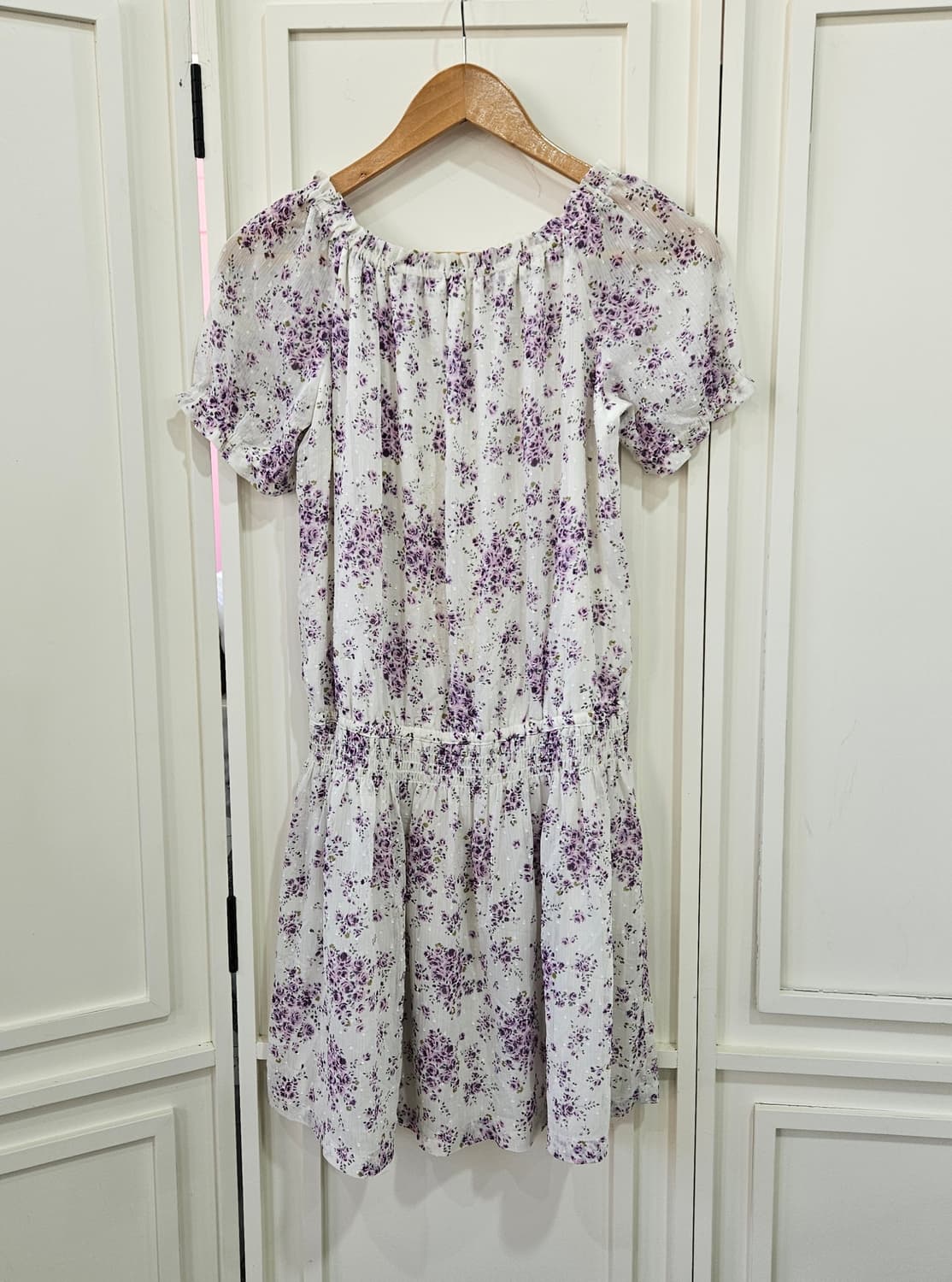 레스트로즈(LEST ROSE) 라벤더 플라워 쉬폰 원피스 상품이미지4