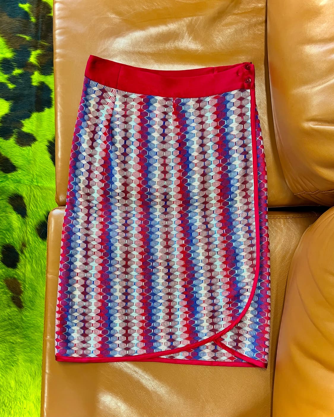 1990s MISSONI Weaving Pattern Wrap Skirt 상품이미지3