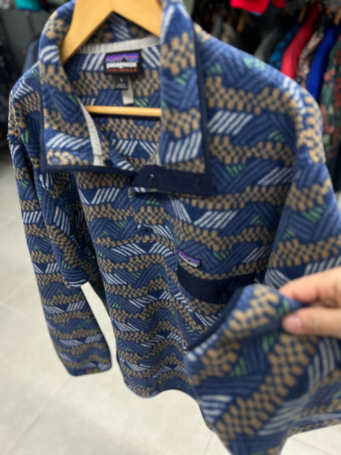 Synchilla Snap-T  Classic Navy 아즈텍  상품이미지6